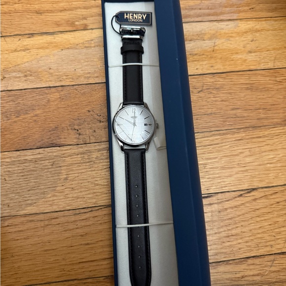 Henry London Silver and Black Watch